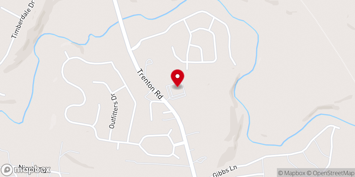 Map showing location of Clarksville Grace Church of the Nazarene