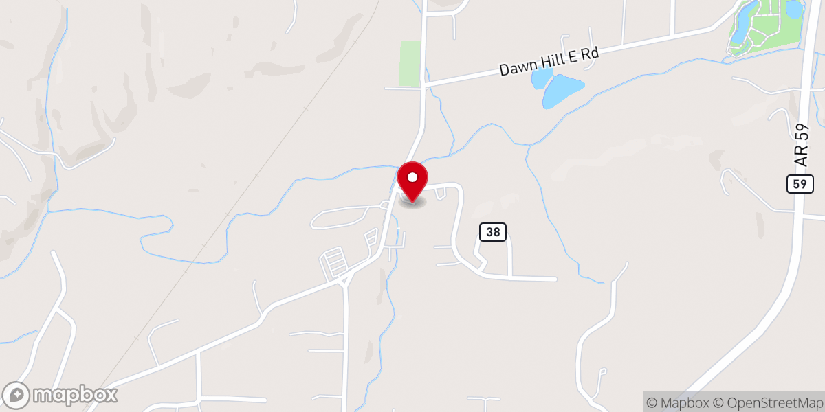 Map showing location of Ozark Adventist Academy
