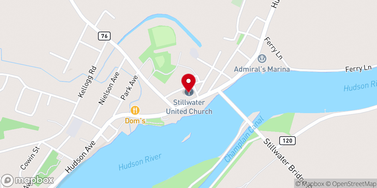 Map showing location of Stillwater Food Pantry