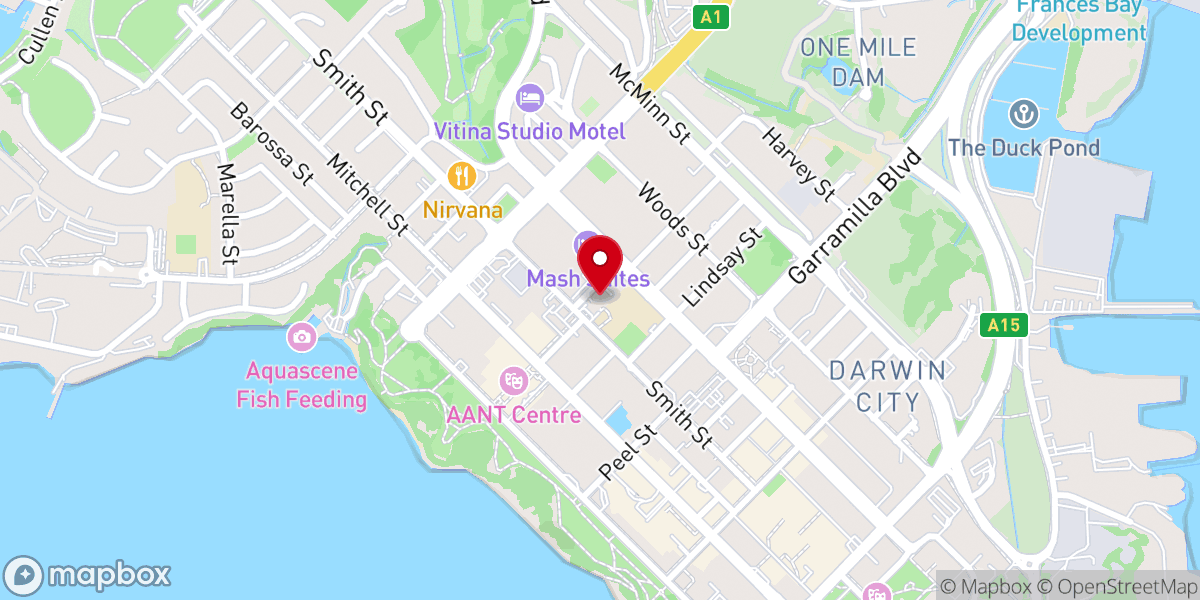 Map showing location of St Mary's Star of the Sea Cathedral