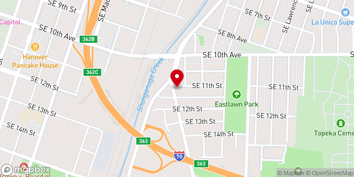 Map showing location of Antioch Missionary Baptist Church