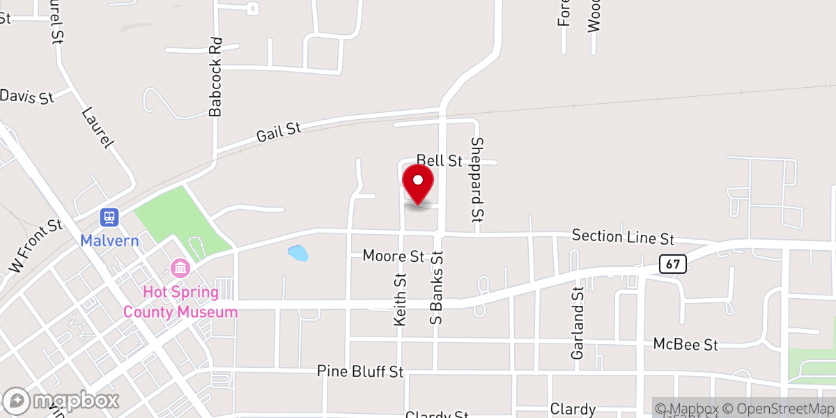 Map showing location of Calvary Church-God In Christ