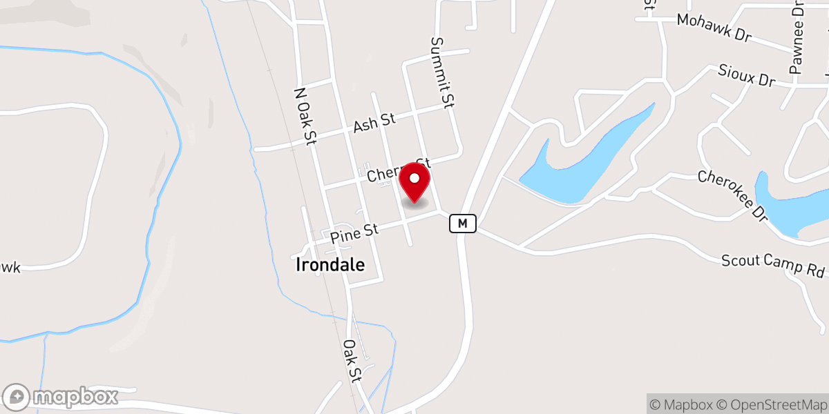 Map showing location of The United Methodist church