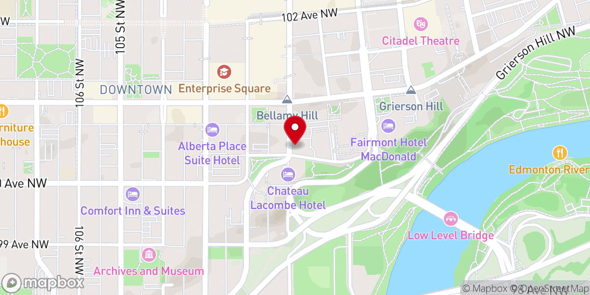 Map showing location of Garneau-McDougall United Church