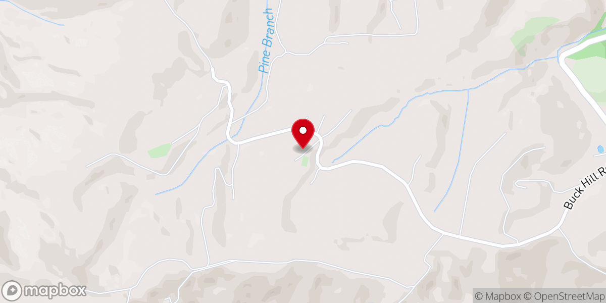 Map showing location of Buck Hill Presbyterian Church