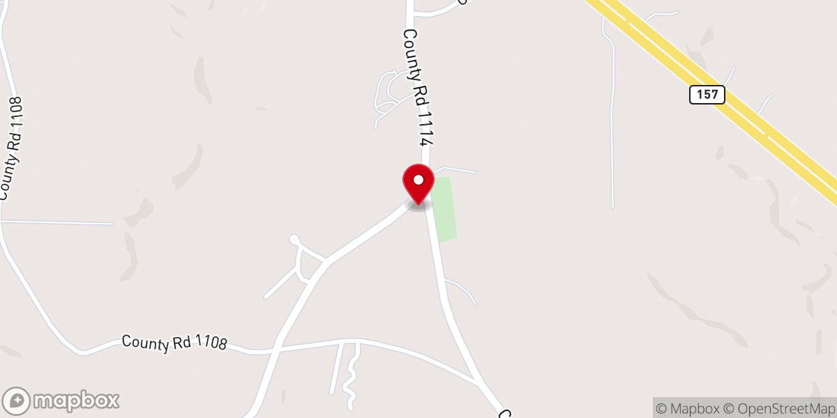 Map showing location of Crossroads Missionary Baptist Church