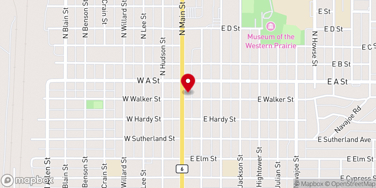 Map showing location of Altus Church of the Nazarene
