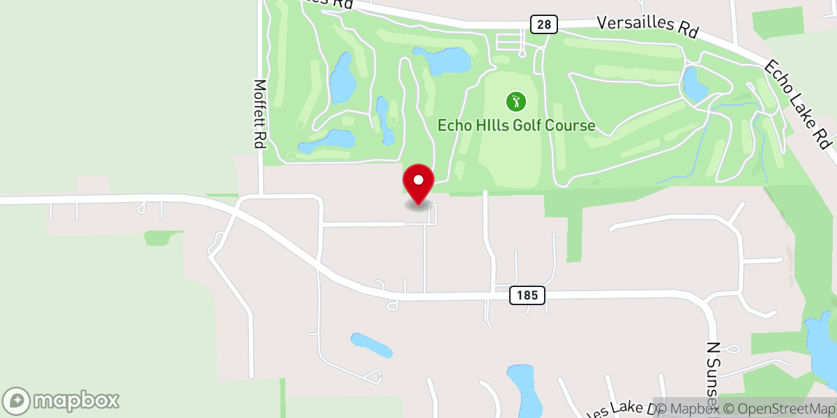 Map showing location of Piqua Christian Church