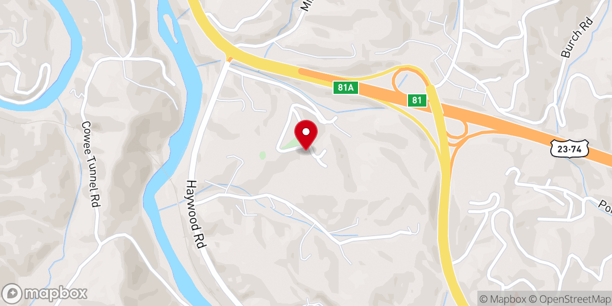 Map showing location of Long Branch Church