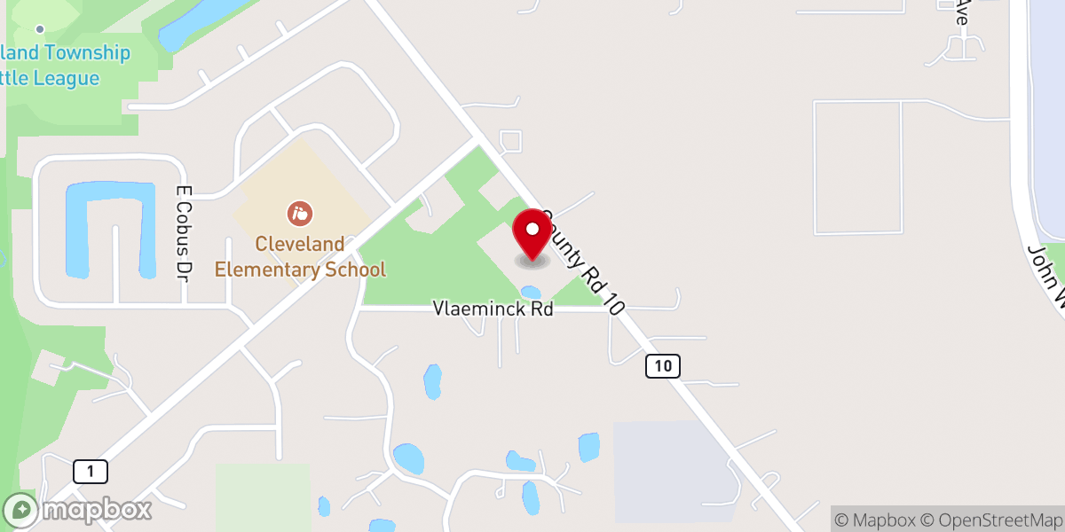 Map showing location of Michiana Korean Presbyterian Church