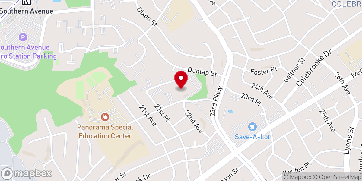 Map showing location of Holy Family Parish Center