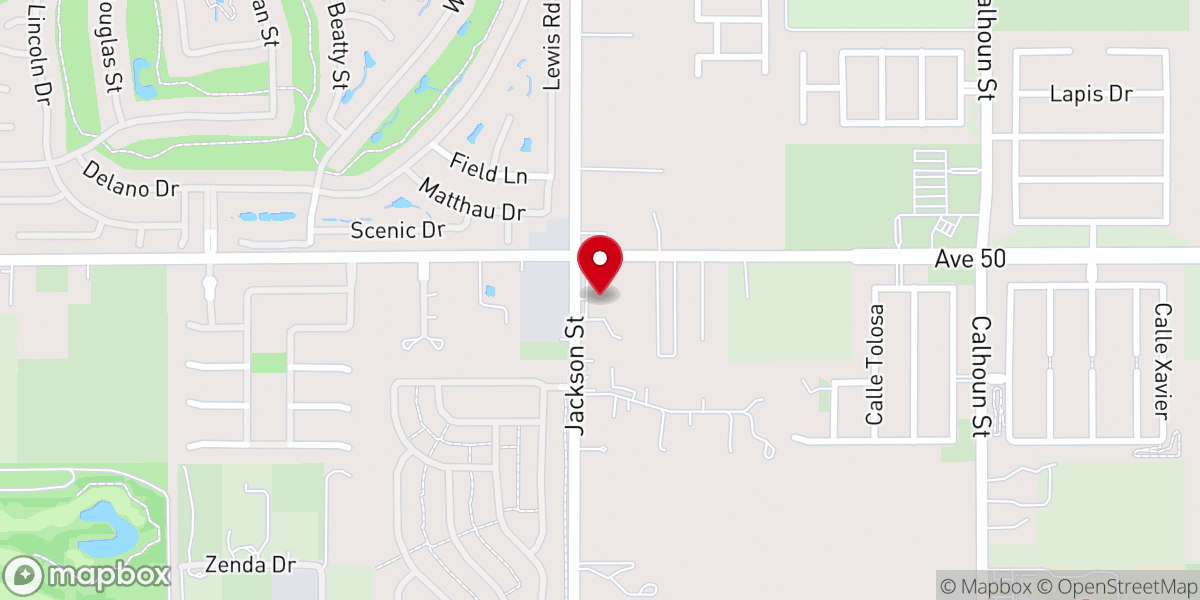 Map showing location of Coachella Valley Christian Church