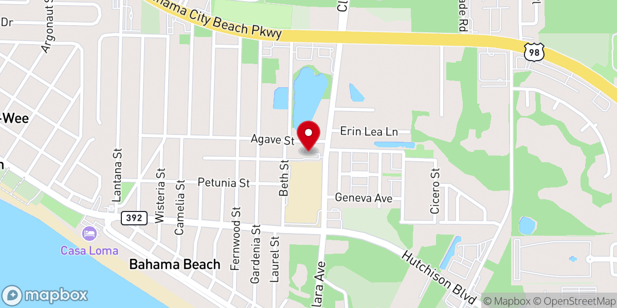 Map showing location of Christ Our Savior Lutheran Church