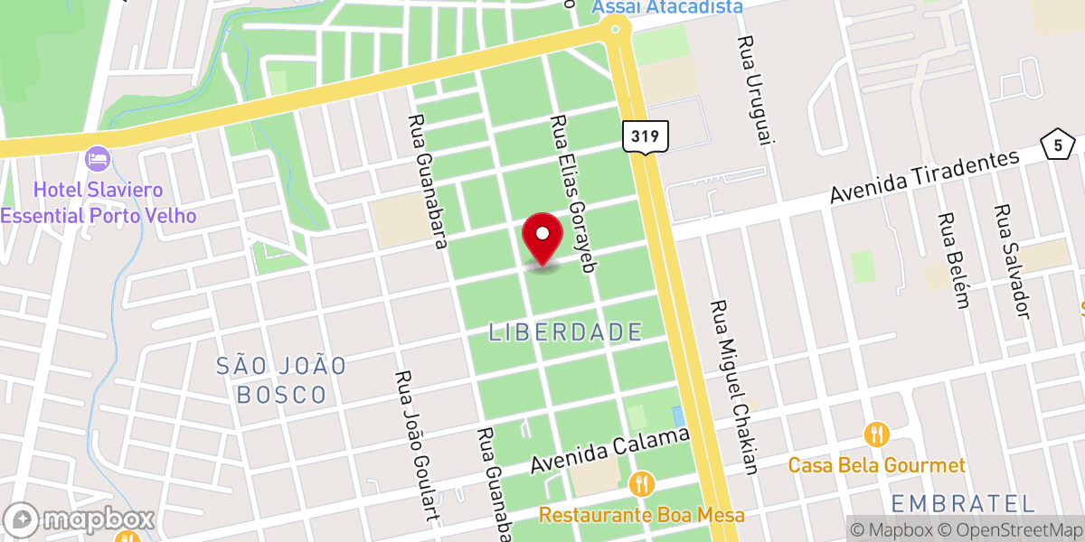 Map showing location of Bola De Neve Church Porto Velho