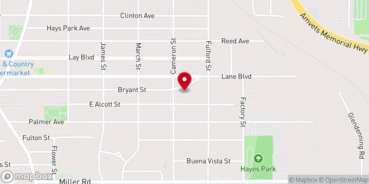 Map showing location of Pleasant Hill Baptist Church of Kalamazoo