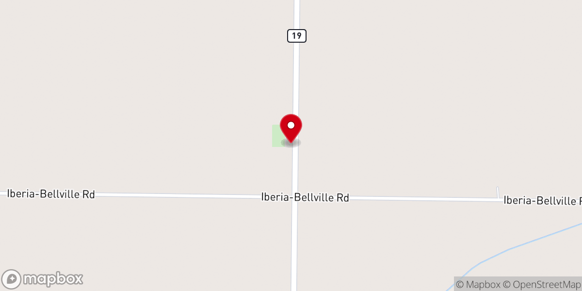 Map showing location of Ebenezer Church