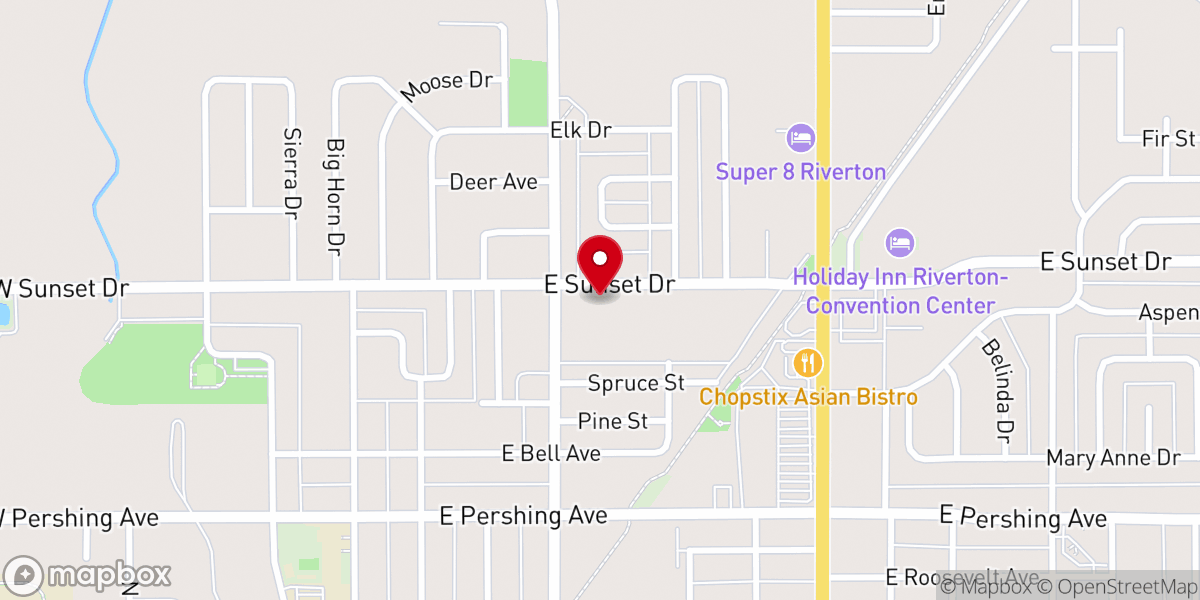 Map showing location of Calvary Baptist Church