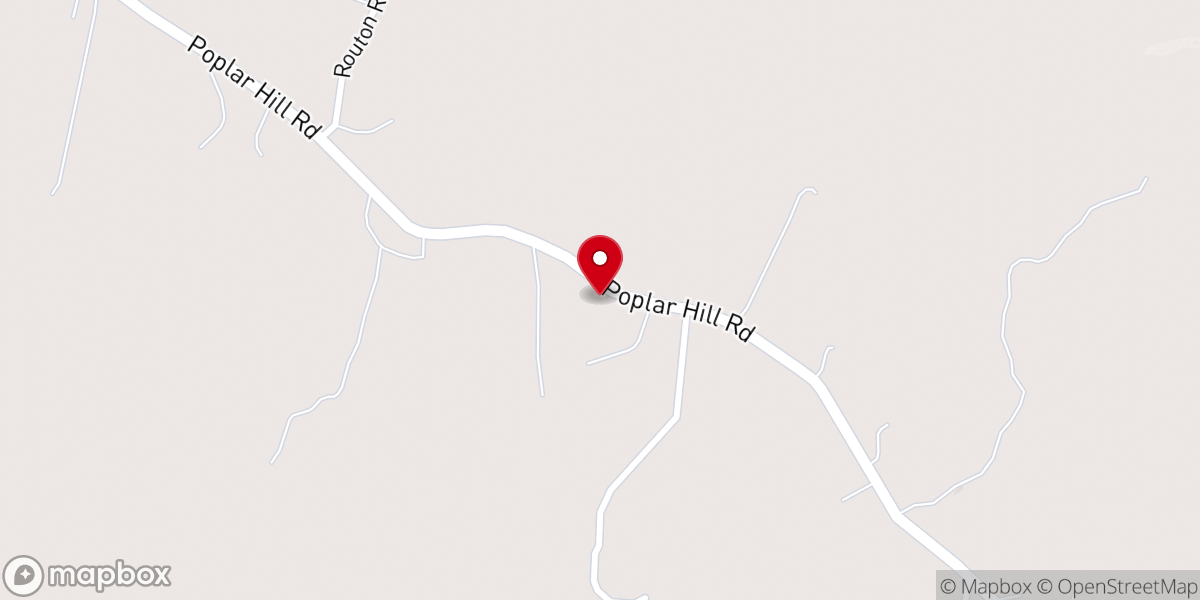 Map showing location of Poplar Hill Church