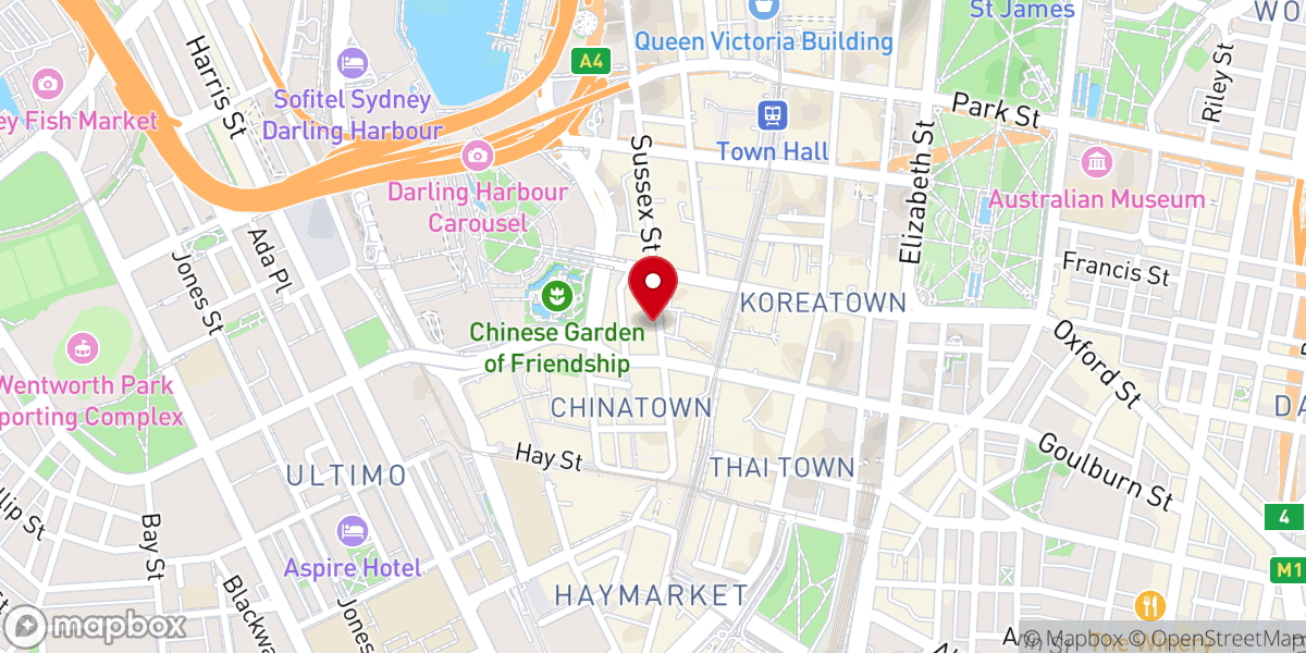 Map showing location of Sydney International Christian Church