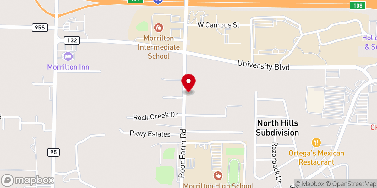 Map showing location of Lutheran Campon Petit Jean