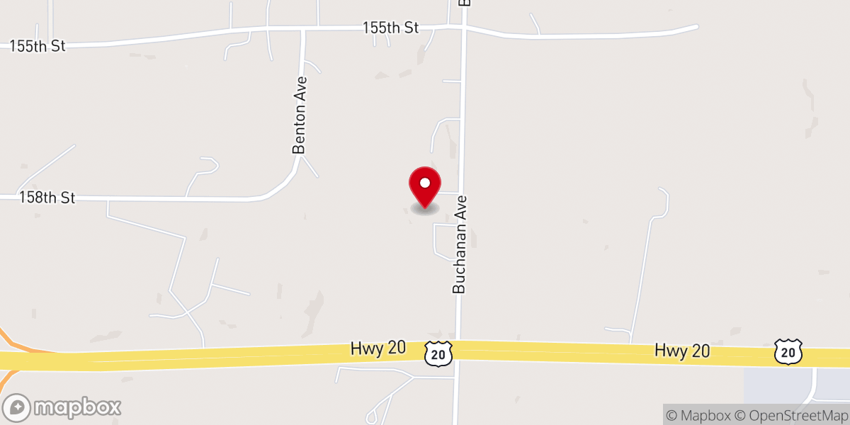 Map showing location of Buchanan Ave Baptist Church