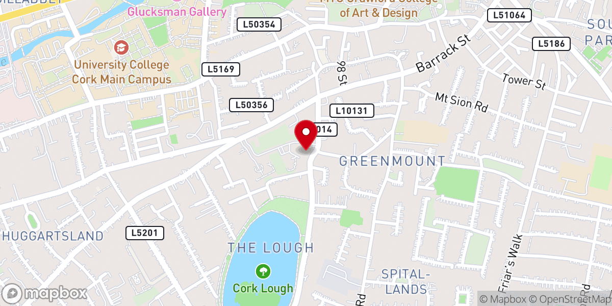 Map showing location of Church of the Immaculate Conception, The Lough