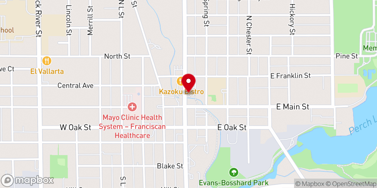 Map showing location of Franklin Coffee House