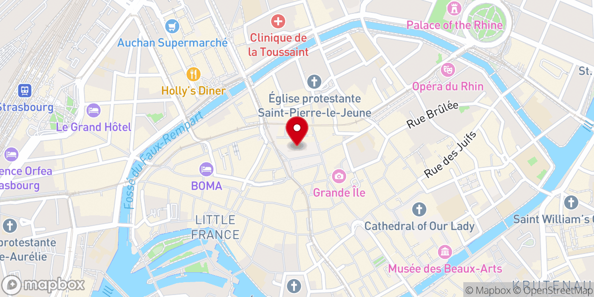 Map showing location of Grande-Île de Strasbourg