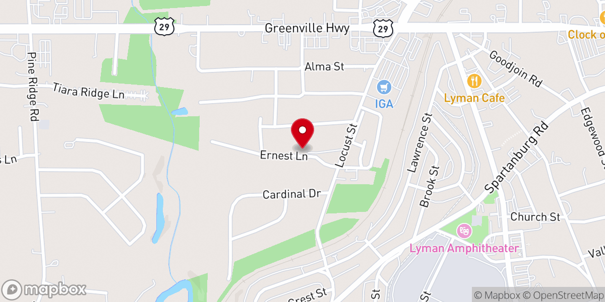 Map showing location of Reality Worship Center
