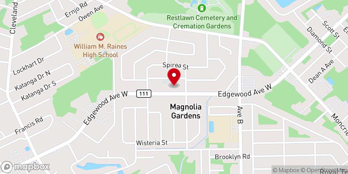 Map showing location of Victory in Christ Bible Church