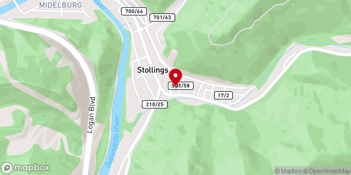 Map showing location of Church of Christ