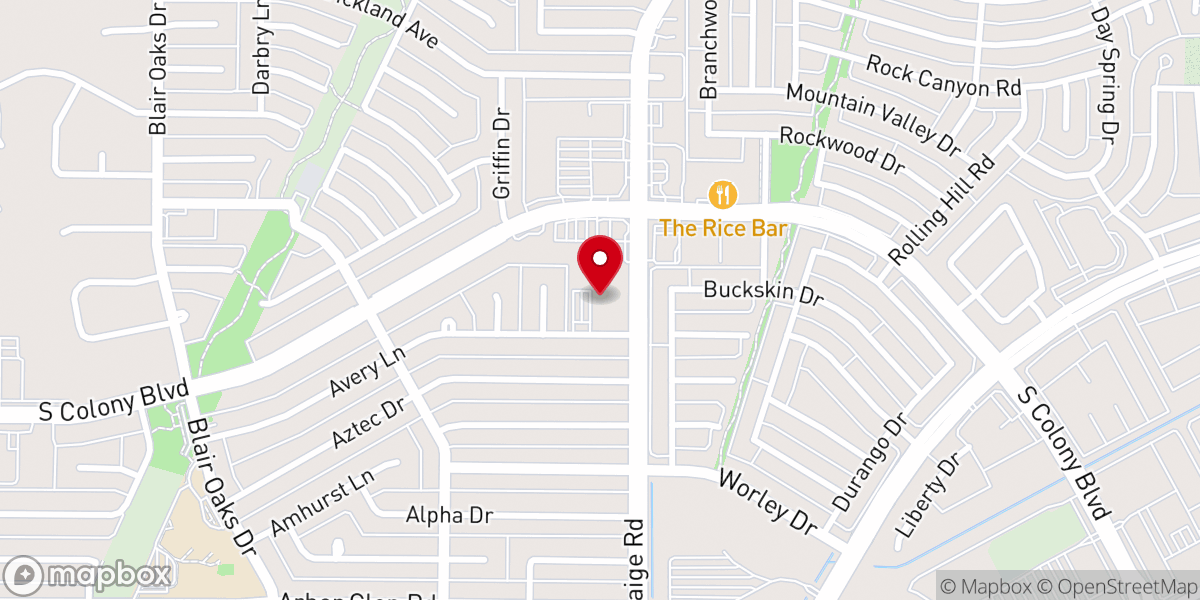 Map showing location of First United Methodist Church The Colony