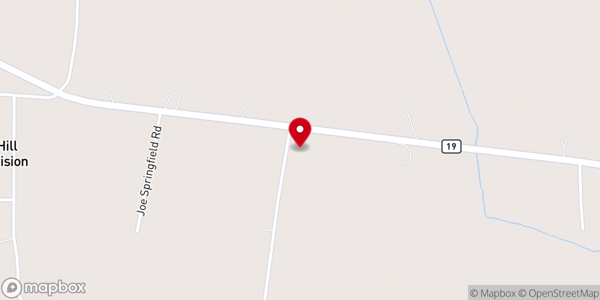 Map showing location of Elam Baptist Church