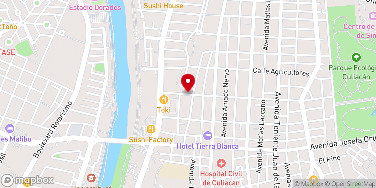 Map showing location of Centro Cristiano Torre Fuerte