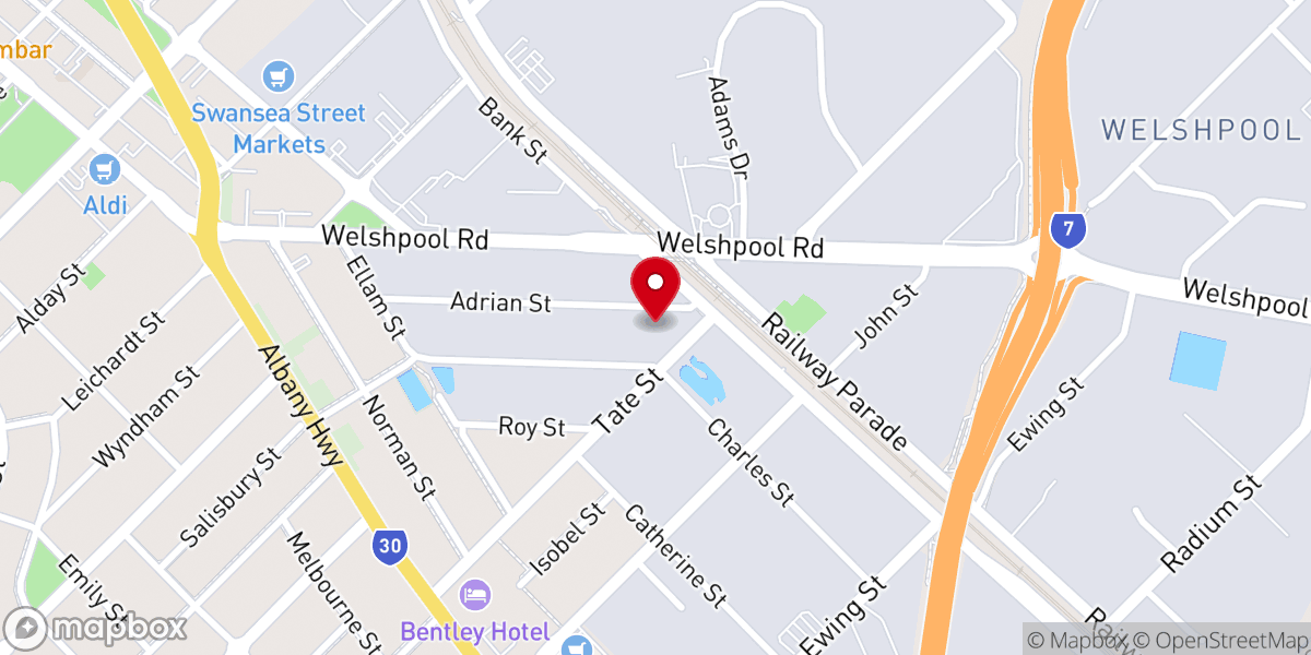 Map showing location of Revival Pentecostal Church WA