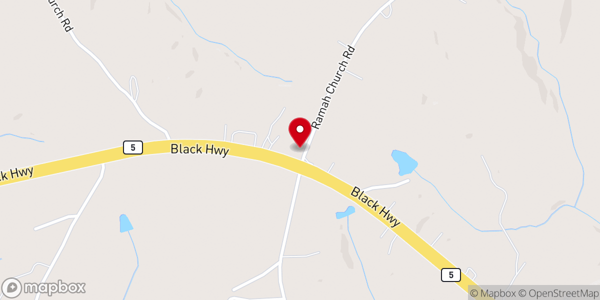 Map showing location of New Zion Methodist Church
