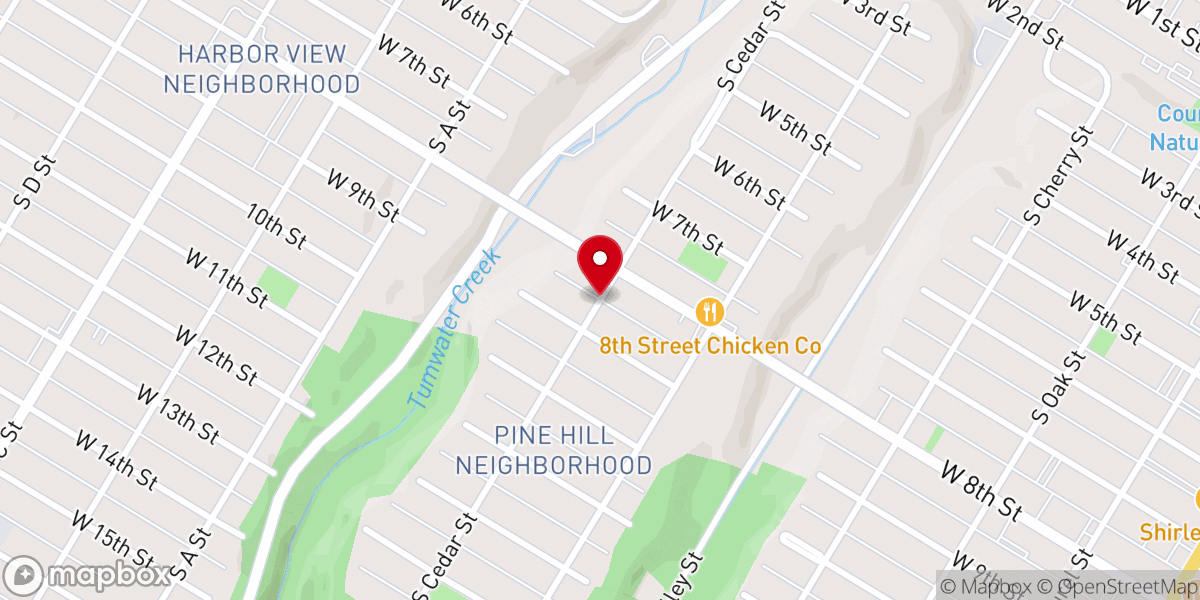 Map showing location of House of Grandmother Cedar