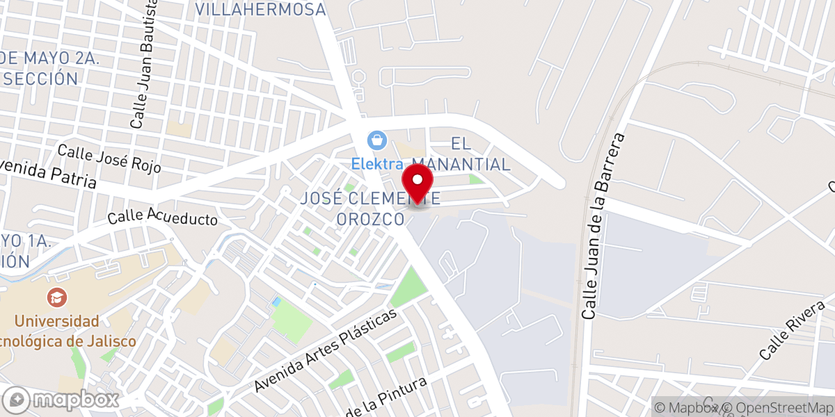 Map showing location of Iglesia Bautista El Manantial