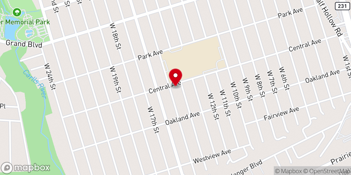 Map showing location of Church Emmanuel of Long Island