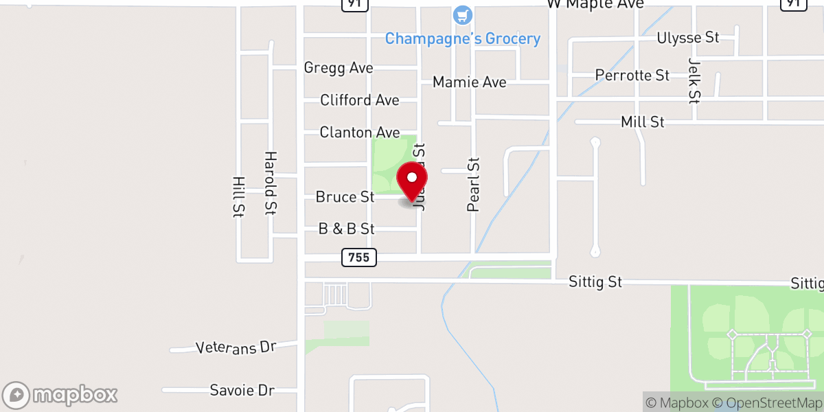 Map showing location of Eunice Fellowship Church