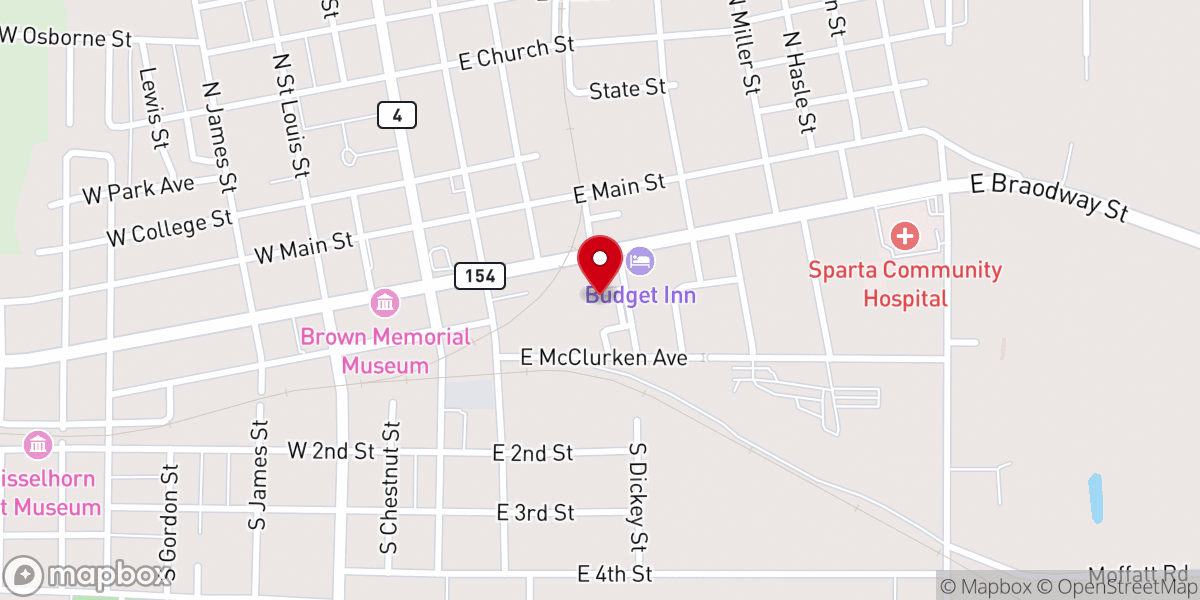 Map showing location of Westminster Presbyterian Church