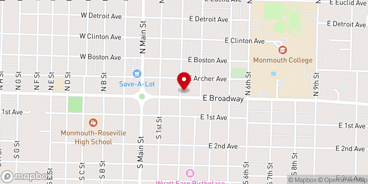 Map showing location of Heritage Bible Church