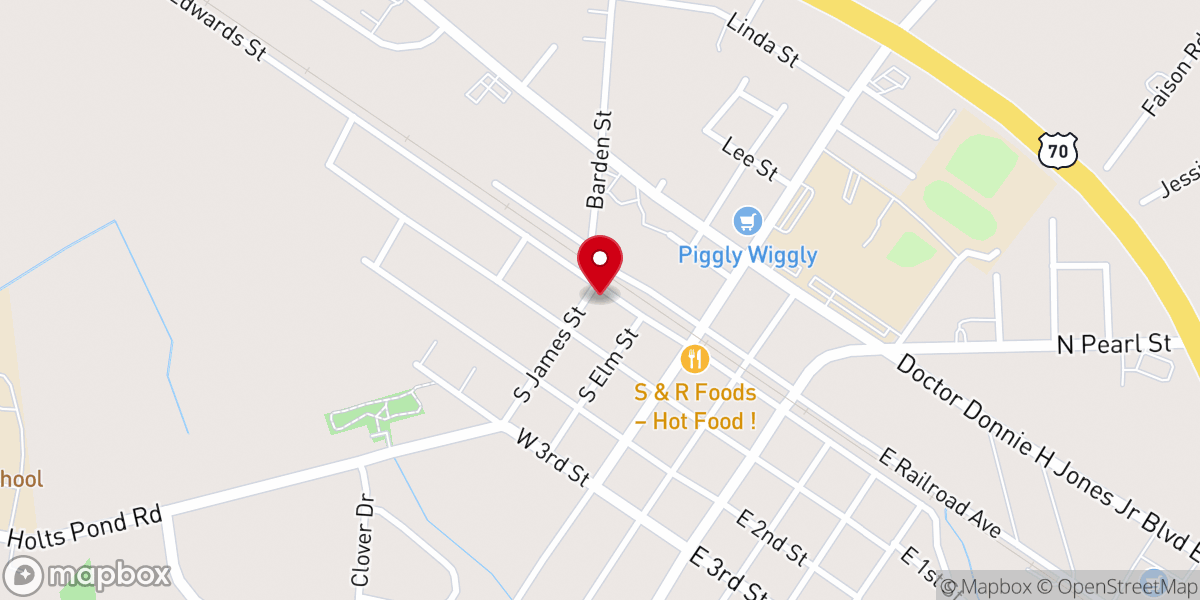 Map showing location of Mt Zion Church of God