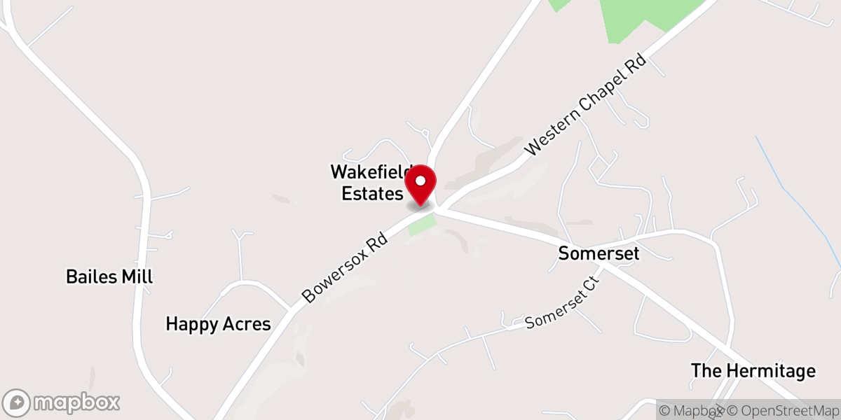 Map showing location of Stone Chapel United Methodist Church