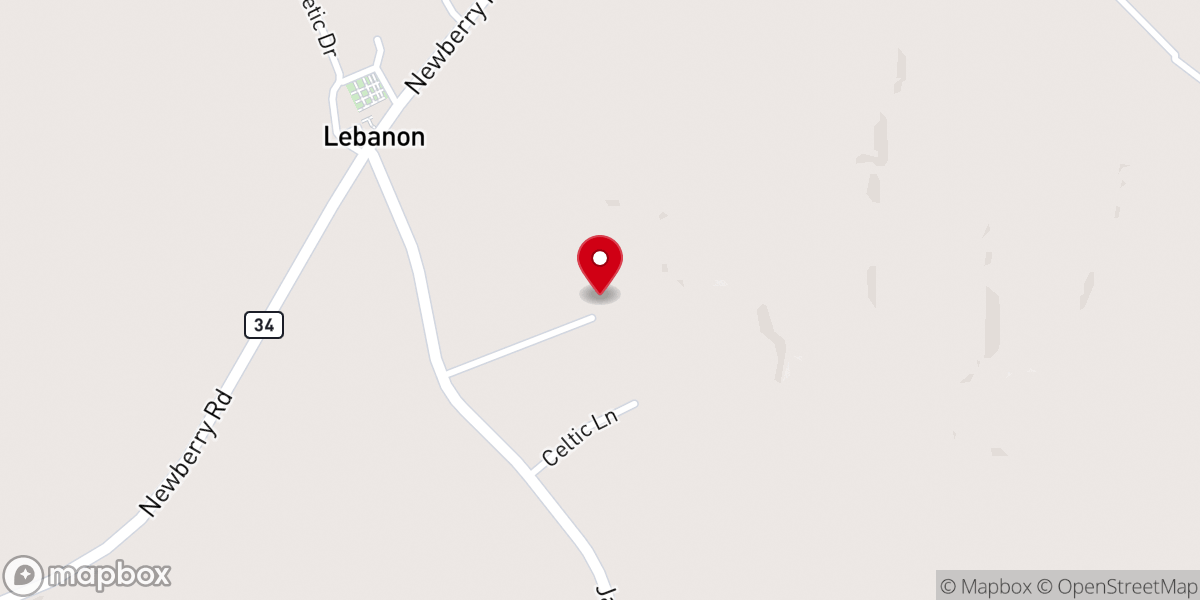 Map showing location of Nazareth Church