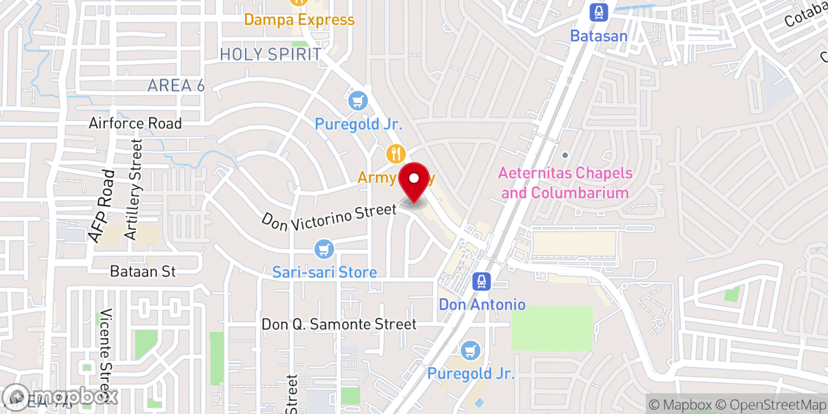 Map showing location of St. Benedict Parish (Diocese of Novaliches)