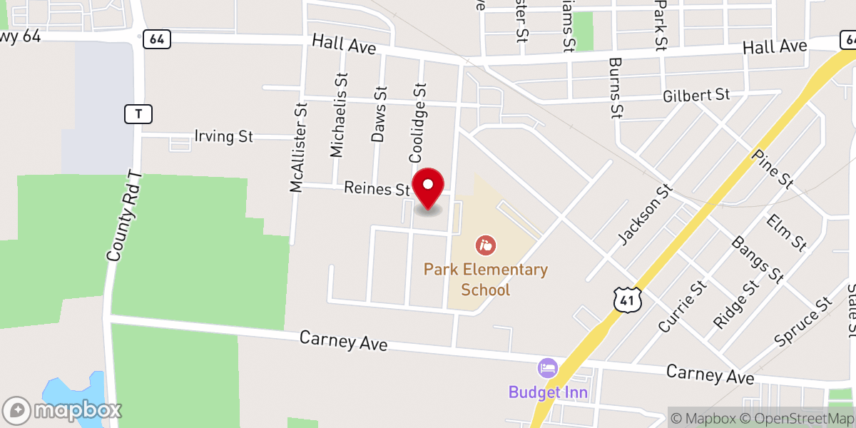 Map showing location of First Methodist Church