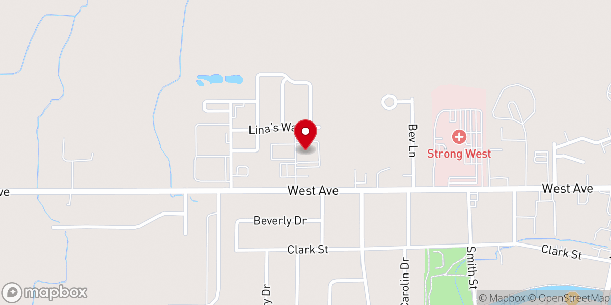 Map showing location of Oak Orchard Health
