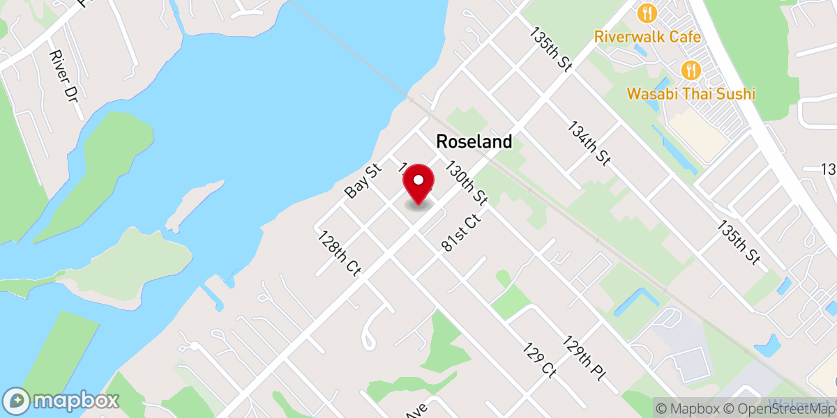Map showing location of Roseland Christian Preschool