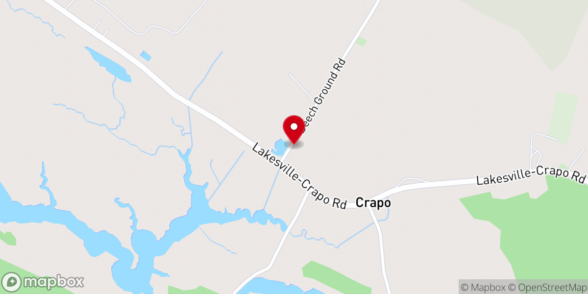 Map showing location of Crapo